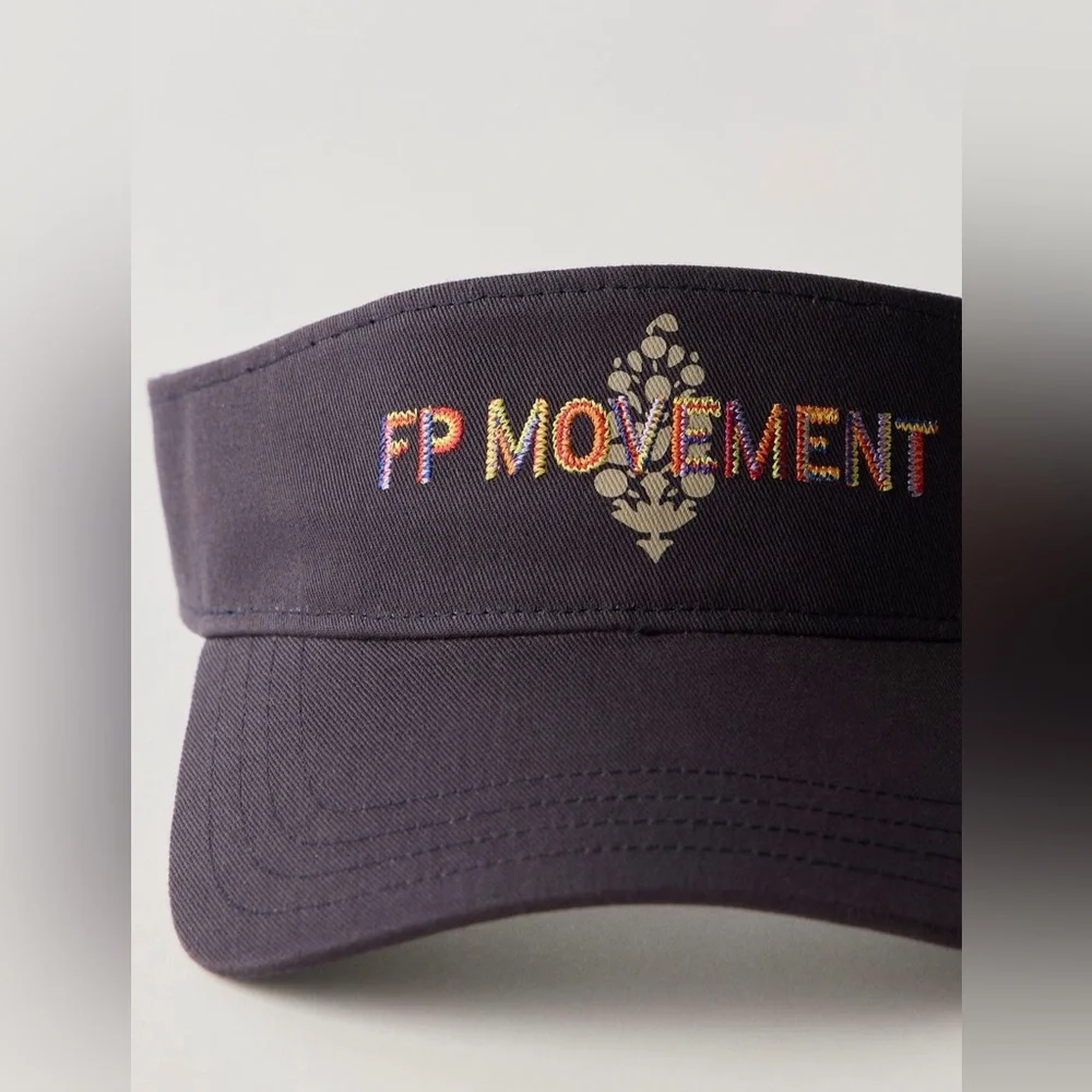 Free people movement tee time visor/ navy multi NWT - Picture 3 of 4